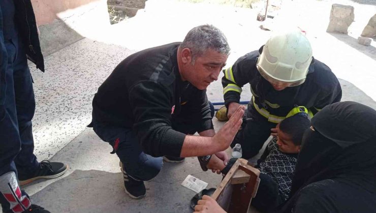 Siirt’te rögara düşen çocuk kurtarıldı