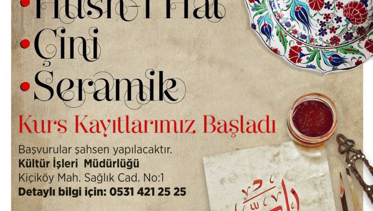 Talas’ta yeni kurslar