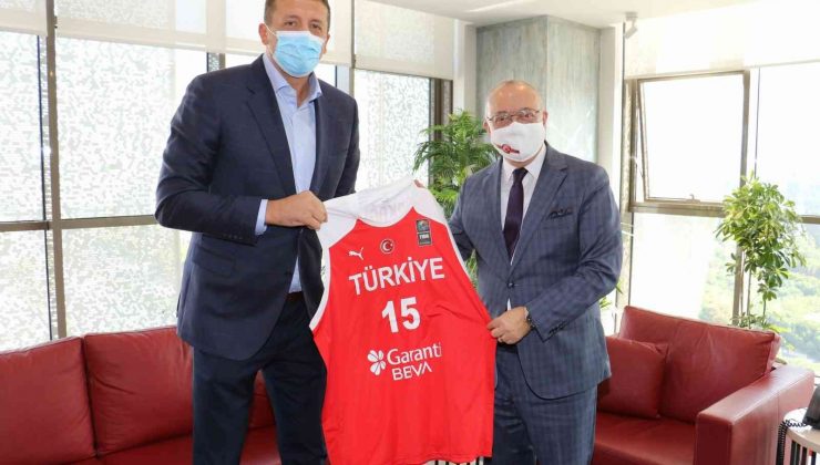 TBF Başkanı Türkoğlu’ndan Başkan Ergün’e ziyaret