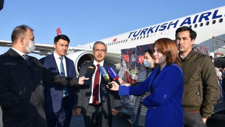 Türkiye’nin gönderdiği aşı ve ilaçlar Özbekistan’a ulaştı