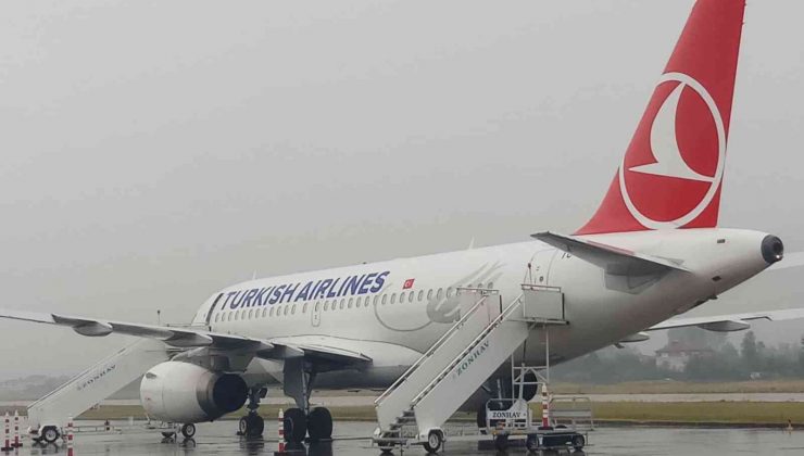 Yağmur yağdı THY uçuşu gerçekleştiremedi