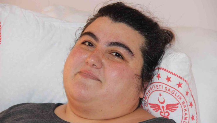 132 kiloydu, hayaline kamu hastanesinde kavuştu