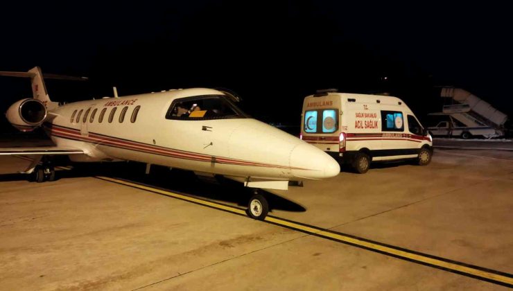 50 yaşındaki hasta uçakla tedavi için Bursa’ya getirildi