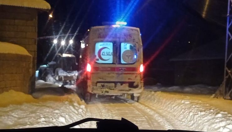 96 yaşındaki kalp hastası için karda zorlu mücadele