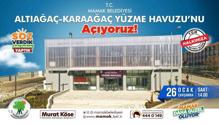Altıağaç-Karaağaç Yüzme Havuzu hizmete açılıyor