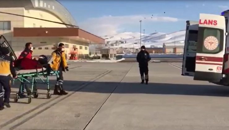 Ambulans helikopter KOAH hastası kadın için havalandı