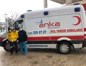 ANKA hastanesi karda evlere sağlık hizmeti götürüyor