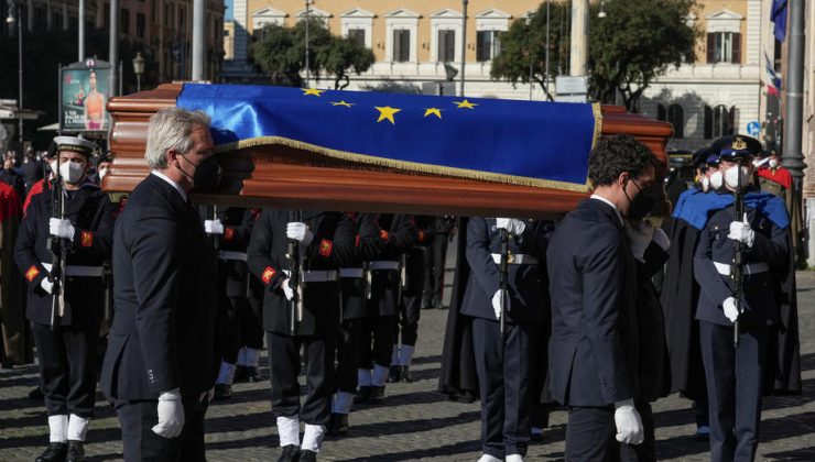 AP Başkanı Sassoli için Roma’da cenaze töreni