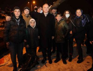 Başkan Özlü’den doğal kayak pistine ziyaret
