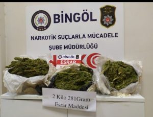 Bingöl’de 2 kilo uyuşturucu ile yakalanan şahıs tutuklandı