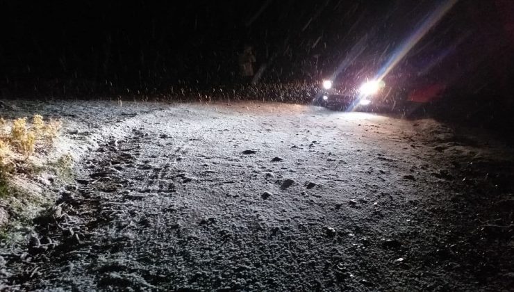 Bodrum’da kar yağışı yüksekleri beyaza bürüdü