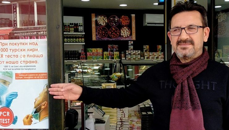 Bulgarların PCR masrafını Edirne esnafı karşılayacak