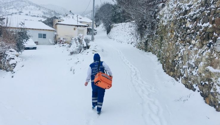 Büyükşehir kar kış dinlemedi, vatandaşın ayağına gitti