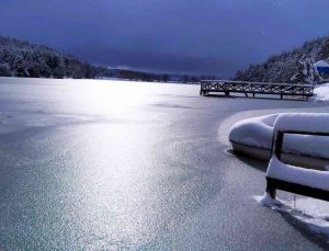 Eflani’de göller buz tuttu