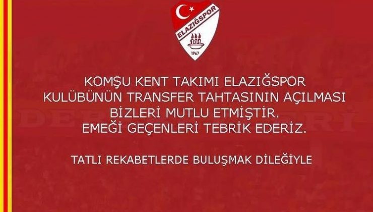 Elazığspor’un transfer yasağını kaldırması Malatya’yı da sevindirdi