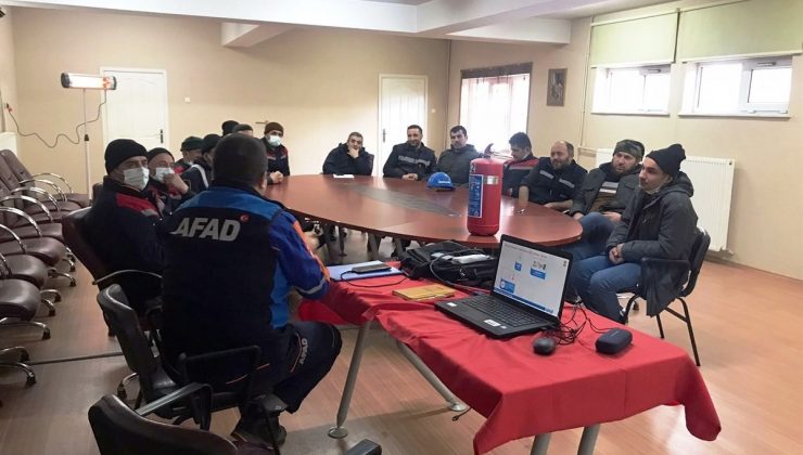 Fabrikada “Afet Farkındalık ve Hafif Arama Kurtarma” eğitimi