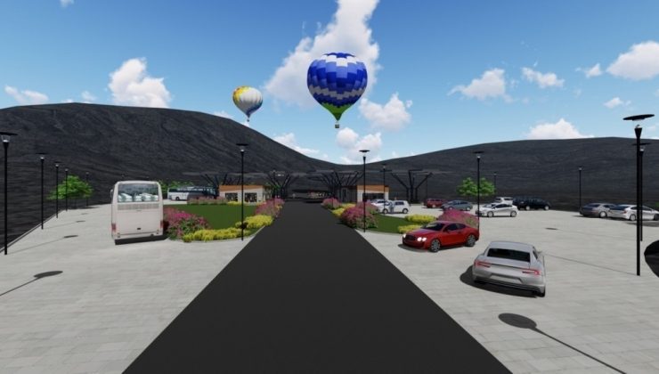 Jeopark Ziyaretçi Merkezi’nde çalışmalar sürüyor