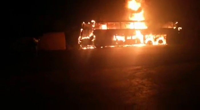 Meksika’da otobüs yangını