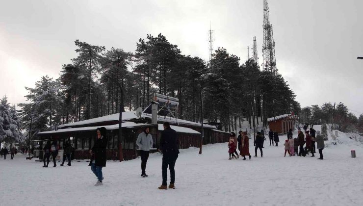 Ordu’da kar güzelliği: Boztepe beyaz gelinliğini giydi