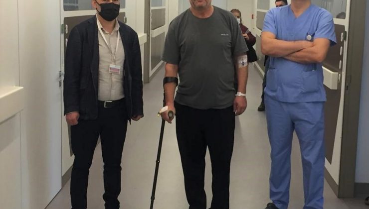 Rusya’dan felçli geldi, İzmir’deki ameliyatın ardından yürüyerek gitti