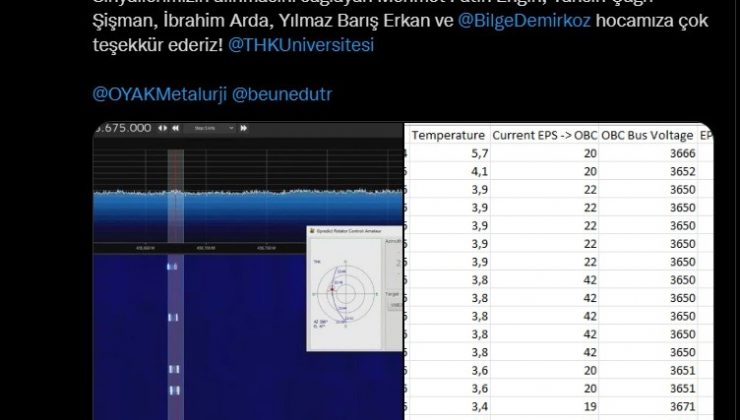 Türkiye’nin ilk cep uydusundan ilk sinyal alındı