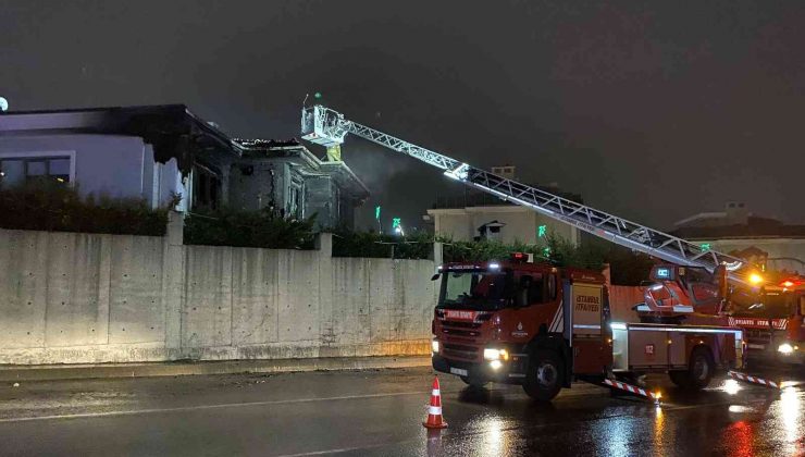 Tuzla’da özel bir vakfa ait misafirhane alev alev yandı