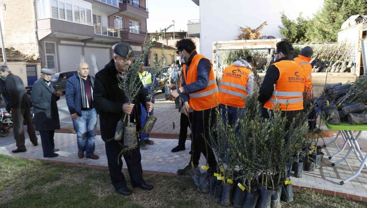 Üreticilere ’Geleceğe Nefes Ol’ sloganı ile binlerce fidan dağıtıldı