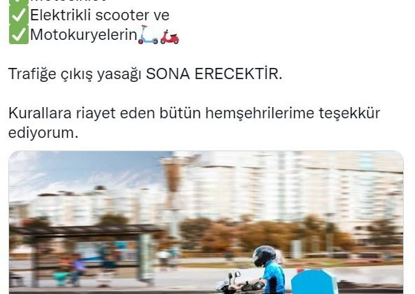 Vali Yerlikaya’dan motosikletlilerin trafiğe çıkış yasağıyla ilgili paylaşım