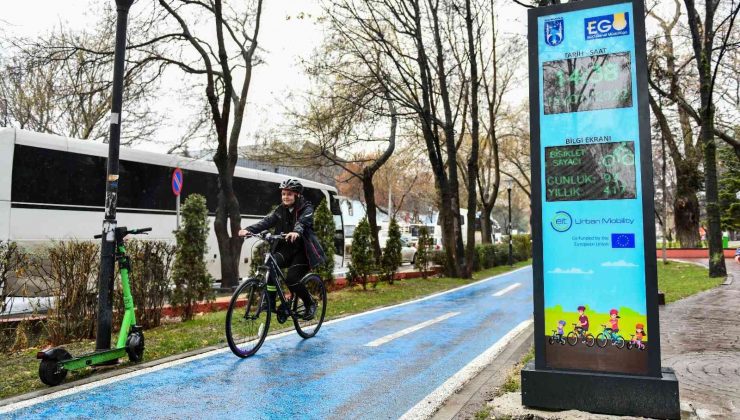 Yerli ve milli bisiklet sayaçları bisiklet yollarında kullanılmaya başlandı