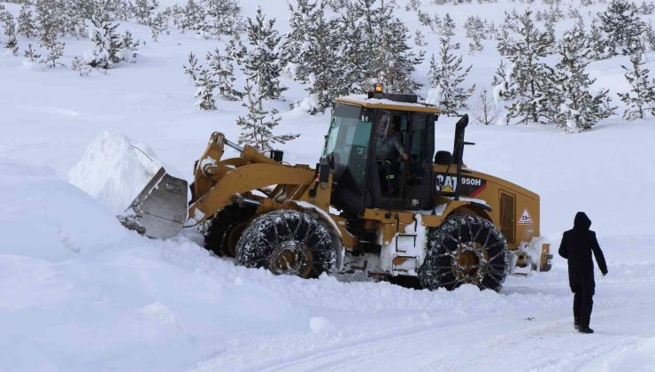 Erzincan’da kar ve tipiden 63 köy yolu ulaşıma kapalı